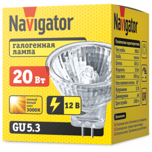 Лампа Navigator 94 202 MR16 20W 12V 2000h. Фото 2
