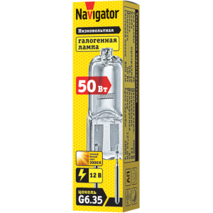 Лампа Navigator 94 212 JC 50W clear G6.35 12V 2000h. Фото 2