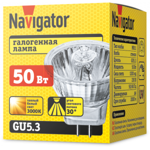 Лампа Navigator 94 224 MR11 50W GU5.3 230V 2000h. Фото 2