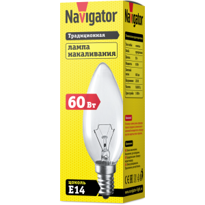 Лампа Navigator 94 304 NI-B-60-230-E14-CL (КНР). Фото 2