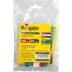 Термо трубка Navigator 71 121 NST-12/6-10-21 (21шт/упак). Фото 2
