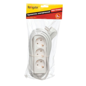 Удлинитель Navigator 94 179 NPE-S-03-300-E-3x1 с/з 3 гн. 3м. Фото 1