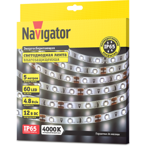 СД Лента Navigator 71 401 NLS-3528W60-4.8-IP65-12V R5. Фото 2
