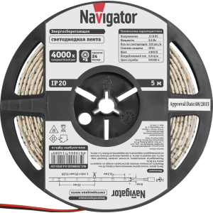 СД Лента Navigator 71 408 NLS-3528W120-9.6-IP20-12V R5. Фото 3