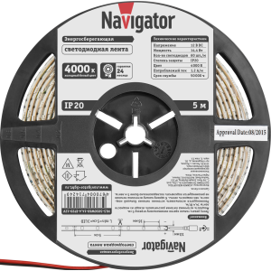 СД Лента Navigator 71 424 NLS-5050W60-14.4-IP20-12V R5. Фото 2
