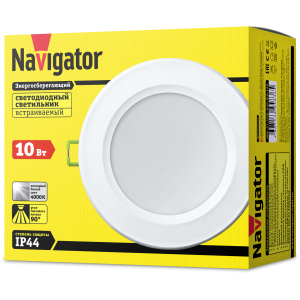 Светильник Navigator 94 836 NDL-P1-10W-840-WH-LED (аналог R80 100 Вт)(d121). Фото 3