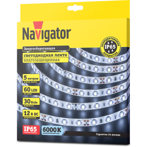 СД Лента Navigator 71 698 NLS-5730CW60-30-IP65-12V R5. Фото 2