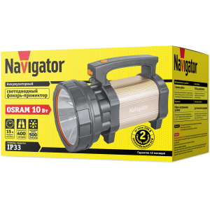 Фонарь Navigator 71 597 NPT-SP15-ACCU Прожект. Osram 10Вт LED, 500лм, АКБ 4.5Ач.. Фото 2