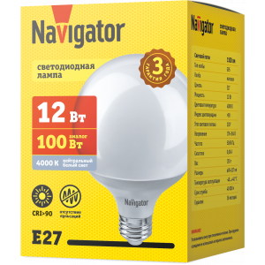 Лампа Navigator 61 279 NLL-G95-12-230-4K-E27. Фото 2