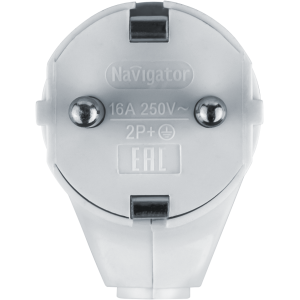 Вилка Navigator 61 362 NCA-PL04-16A-E-WH угловая с/з белая. Фото 2