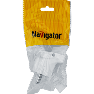 Вилка Navigator 61 362 NCA-PL04-16A-E-WH угловая с/з белая. Фото 4