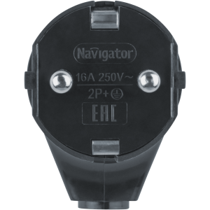 Вилка Navigator 61 363 NCA-PL04-16A-E-BL угловая с/з черная. Фото 2