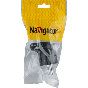 Вилка Navigator 61 363 NCA-PL04-16A-E-BL угловая с/з черная. Фото 4