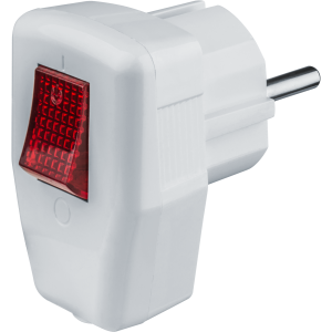 Вилка Navigator 61 364 NCA-PL05-16A-ESC-WH угловая с/з с/выключ. белая. Фото 1