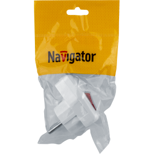 Вилка Navigator 61 364 NCA-PL05-16A-ESC-WH угловая с/з с/выключ. белая. Фото 4