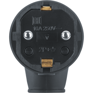 Вилка Navigator 61 367 NCA-PLR01-16A-E-IP44-BL угловая с/з каучук черная. Фото 2