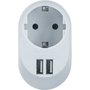 Адаптер Navigator 61 454 NAD-USB01-1E-C-WH с/з 1 гн. USB3.4A. Фото 1