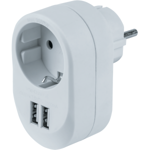 Адаптер Navigator 61 454 NAD-USB01-1E-C-WH с/з 1 гн. USB3.4A. Фото 2