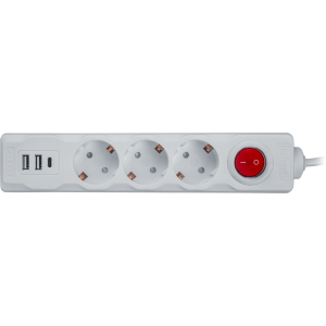 Удлинитель Navigator 61 455 NPE-USB01-03-180-ESC-3X1 с/з выкл.3 гн.1.8м USB2.1A. Фото 2