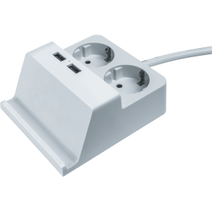 Удлинитель Navigator 61 457 NPE-USB03-02-150-E-3X1с/з 2 гн.1.5м USB2.1A. Фото 1