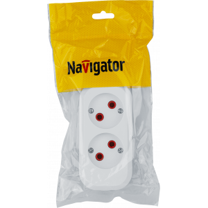 Колодка Navigator 61 583 NCA-BL01-02-X-WH 2гн б/з АБС пластик. Фото 4