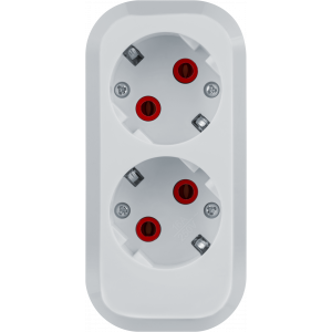 Колодка Navigator 61 582 NCA-BL01-02-E-WH 2гн с/з АБС пластик. Фото 2