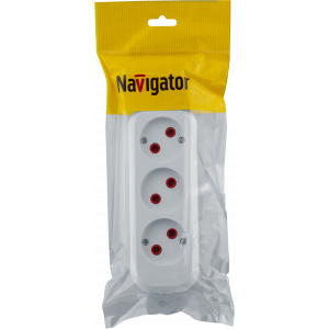 Колодка Navigator 61 585 NCA-BL01-03-X-WH 3гн б/з АБС пластик. Фото 4