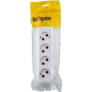 Колодка Navigator 61 587 NCA-BL01-04-X-WH 4гн б/з АБС пластик. Фото 4