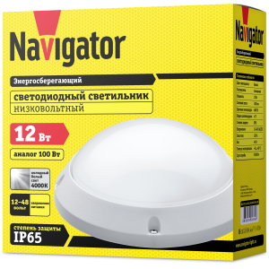 Светильник Navigator 61 634 NBL-PR1-12-4K-12/48-WH-IP65-LED. Фото 3
