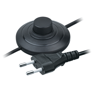 Шнур Navigator 61 601 NPS-FS01-170-2x0.5-BL 1.7м с выкл. черный. Фото 1
