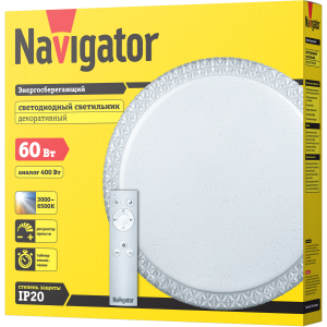 Светильник Navigator 61 663 NBL-RC02-60-MK-IP20-LED хрусталь. Фото 4