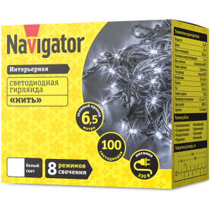 Гирлянда Navigator 61 805 NGF-S01-100CW-5-6.5m-230-C8-G-IP20. Фото 2