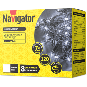 Гирлянда Navigator 61 812 NGF-S01-120CW-5-7.5m-230-C8-G-IP20. Фото 2