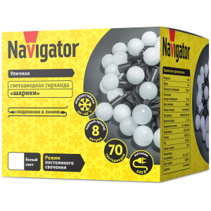Гирлянда Navigator 61 838 NGF-B02-70CW-10-8m-230-BL-IP44. Фото 2