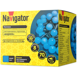 Гирлянда Navigator 61 839 NGF-B02-70B-10-8m-230-BL-IP44. Фото 2