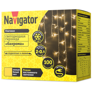 Гирлянда Navigator 61 840 NGF-I01-100WW-8-3.5m-230-TR-IP44. Фото 2