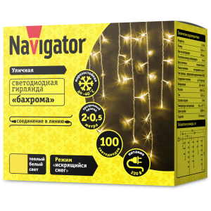 Гирлянда Navigator 61 843 NGF-I02-100WW-8-3.5m-230-TR-IP44. Фото 2