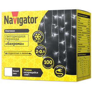 Гирлянда Navigator 61 844 NGF-I02-100CW-8-3.5m-230-TR-IP44. Фото 2