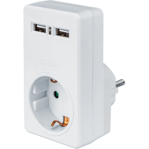 Адаптер Navigator 61 699 NAD-USB02-1E-C-WH с/з 1 гн. USB2.1A. Фото 1