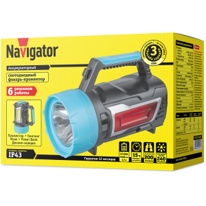 Фонарь Navigator 14 267 NPT-SP21-ACCU Прож/кемп.1CREE,10Вт+1COB,3Вт,акк.3,7В 4,4. Фото 3