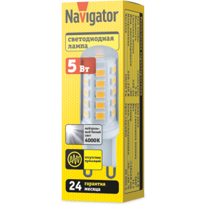Лампа Navigator 80 252 NLL-P-G9-5-230-4K-NF (без пульсаций). Фото 2