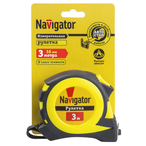 Рулетка Navigator 80 259 NMT-Ru02-A-3-16 (автостоп, 3 м*16 мм). Фото 2