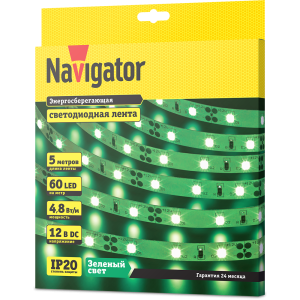 СД Лента Navigator 80 296 NLS-3528G60-4.8-IP20-12V R5. Фото 2