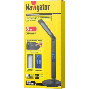 Светильник Navigator 80 322 NDF-D044-8W-MK-BL-LED на основании, черный. Фото 4