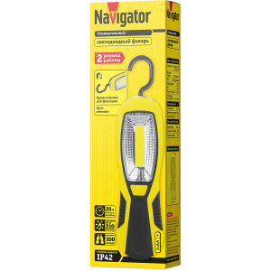 Фонарь Navigator 80 342 NPT-W11-3AA для работы 1COB LED(5Вт)+3LED(1Вт), короб. Фото 3