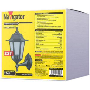 Светильник Navigator 80 493 NOF-PG33-001-IP44-E27 ( 6 граней черный). Фото 2