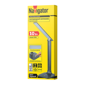 Светильник Navigator 80 689 NDF-D038-10W-4K-BL-LED на основании, черный. Фото 4