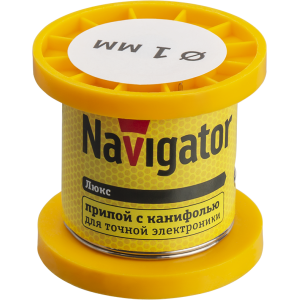 Припой Navigator 93 076 NEM-Pos02-61K-1-K50 (ПОС-61, катушка, 1 мм, 50 гр). Фото 1
