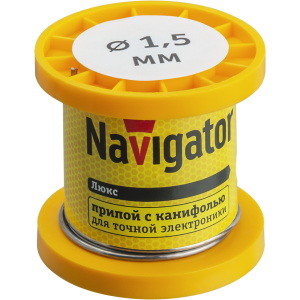 Припой Navigator 93 077 NEM-Pos02-61K-1.5-K50 (ПОС-61, катушка, 1.5 мм, 50 гр). Фото 1