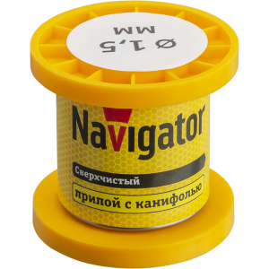 Припой Navigator 93 080 NEM-Pos02-63K-1.5-K50 (ПОС-63, катушка, 1.5 мм, 50 гр). Фото 1